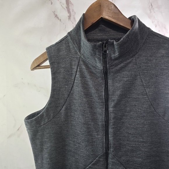 Title Nine Dress Women Large Gray Passport Zip Tank Mini Vest Pockets Zip Tunic - Picture 2 of 11